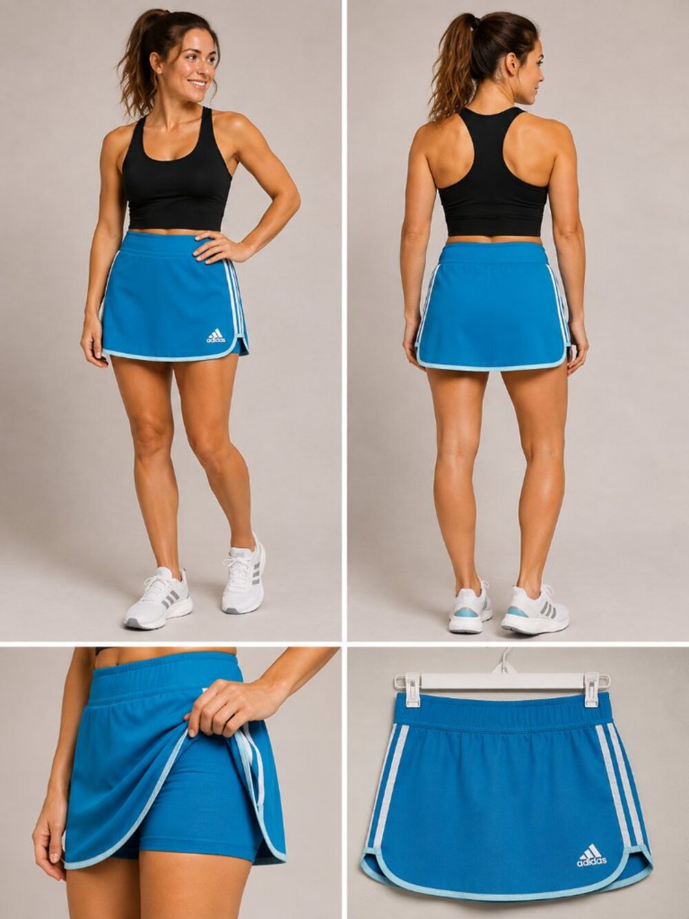 Adidas Marathon 10 Climalite Skort Women's Size 10 Blue Athletic Running Tennis